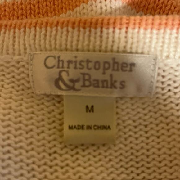 Vintage C&B Women’s M Cardigan Dragonfly Embroidered Ivory Peach Y2K Cottagecore - Picture 6 of 10